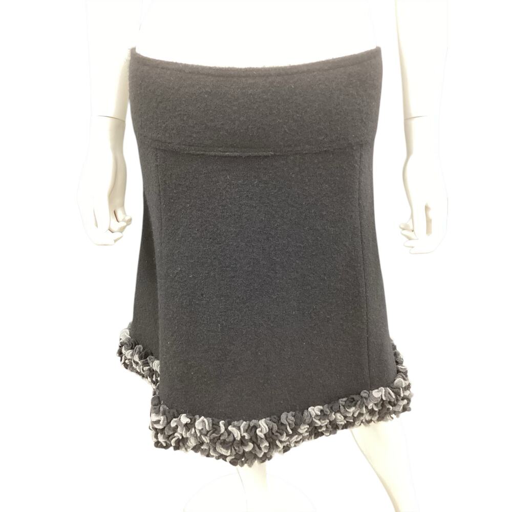 Emporio Armani Women’s Skirt Size XL 100% Wool Black Decorative Trim